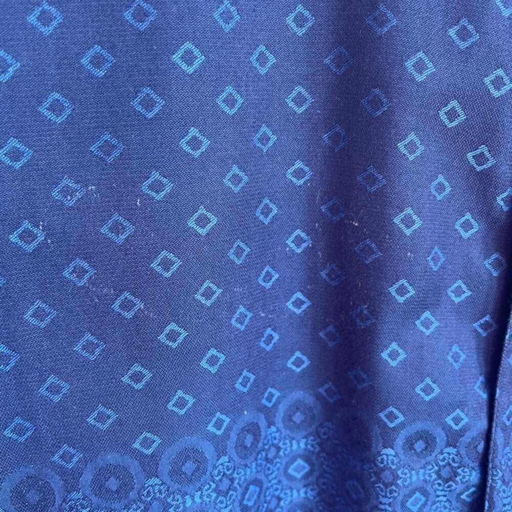 Robert Graham Men's Button Down Shirt Jacquard Blue Size L Long Sleeve - Picture 9 of 15